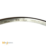 Vintage Tiffany & Co. Sterling Silver 925 and 14K Yellow Gold Trim Hook and Eye Bangle Bracelet