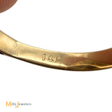 14K Yellow Gold 1.93ctw Garnet 3.12ctw Australian Opal Cluster Ring Size 6