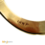 14K Yellow Gold 1.2ct Blue Sapphire and 0.22ctw Diamond Nugget Ring Size 9.25