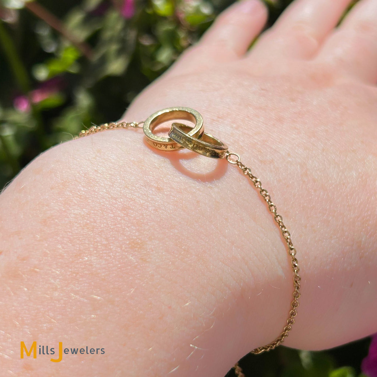 Tiffany 18K Yellow Gold 1837 Interlocking Circles Chain