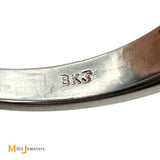 18K White Gold 0.37ctw Diamond 3 Row Band Ring Size 7.75