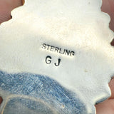 Genevieve Jones Navajo Sterling Silver 925 Sleeping Beauty Turquoise Dangle Pendant