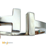 Tiffany & Co. 925 Tiffany T Square Cuff Bracelet Size Large