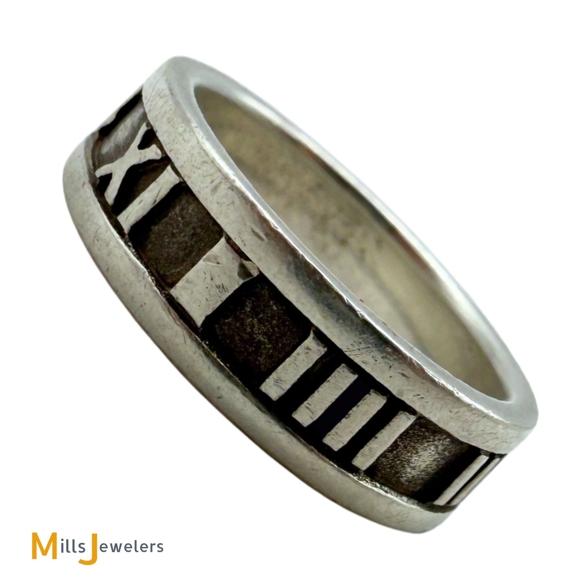 Vintage Tiffany & Co. Atlas Ring 925 Sterling Silver Size 7.75 