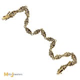 STS Jewelers Inc. 14K Yellow Gold 5.1ctw Tanzanite Marquise Tennis Bracelet