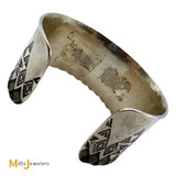 Signed Teepee Stamped Sterling Silver 925 Wide Cuff Bracelet