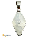 Genevieve Jones Navajo Sterling Silver 925 Sleeping Beauty Turquoise Dangle Pendant