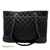Chanel Quilted Caviar Leather Black Totes Classic Timeless Tote 2018-2019