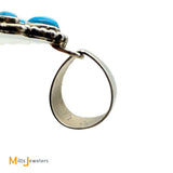 Genevieve Jones Navajo Sterling Silver 925 Sleeping Beauty Turquoise Dangle Pendant