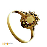 9K Yellow Gold Opal Cluster Ring Size 5.25