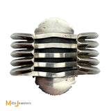 Loren Thomas Begay Sterling Silver 925 Navajo Large 55ct Oval Turquoise Cuff Bracelet