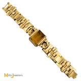 Vintage 18K Yellow Gold 67.5ct Citrine and 0.72ctw Diamond Link Bracelet