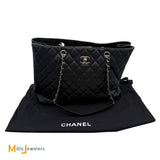 Chanel Quilted Caviar Leather Black Totes Classic Timeless Tote 2018-2019