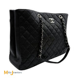 Chanel Quilted Caviar Leather Black Totes Classic Timeless Tote 2018-2019
