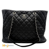 Chanel Quilted Caviar Leather Black Totes Classic Timeless Tote 2018-2019