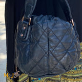 Vintage Chanel Black Quilted Cloudy Bundle East West Tote Bag 2005-2006