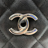 Chanel Quilted Caviar Leather Black Totes Classic Timeless Tote 2018-2019