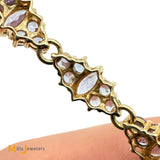 STS Jewelers Inc. 14K Yellow Gold 5.1ctw Tanzanite Marquise Tennis Bracelet