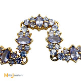 STS Jewelers Inc. 14K Yellow Gold 5.1ctw Tanzanite Marquise Tennis Bracelet