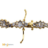STS Jewelers Inc. 14K Yellow Gold 5.1ctw Tanzanite Marquise Tennis Bracelet