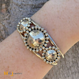 CRJ Little Yellowhorse Navajo Sterling Silver 925 Cuff Bracelet