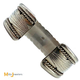 James Shay Navajo 0.80ct Diamond and Turquoise Sterling Silver 925 Cuff Bracelet