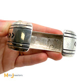 Vintage Thomas Singer Navajo Sterling Silver 925 Three Bear Bracelet