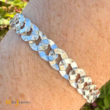 Sterling Silver 925 Curb Link Chain Bracelet Size 8.25