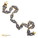 STS Jewelers Inc. 14K Yellow Gold 5.1ctw Tanzanite Marquise Tennis Bracelet