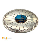 Signed RAS Sterling Silver 925 Turquoise Belt Buckle