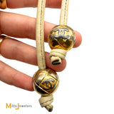 Vintage Chanel Double C Cream Lambskin Drawstring Flap Backpack