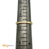 Signed 14K Yellow Gold 0.62ctw Baguette and Round Brilliant Diamond Band Ring Size 6.5