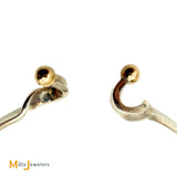 Vintage Tiffany & Co. Sterling Silver 925 and 14K Yellow Gold Trim Hook and Eye Bangle Bracelet