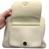 Vintage Chanel Double C Cream Lambskin Drawstring Flap Backpack