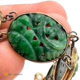 14k Yellow Gold Hand-Carved Jade 12.25ctw Link Bracelet Size 7.25