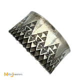 Signed Teepee Stamped Sterling Silver 925 Wide Cuff Bracelet