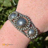 CRJ Little Yellowhorse Navajo Sterling Silver 925 Cuff Bracelet