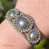 CRJ Little Yellowhorse Navajo Sterling Silver 925 Cuff Bracelet