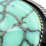 Loren Thomas Begay Sterling Silver 925 Navajo Large 55ct Oval Turquoise Cuff Bracelet