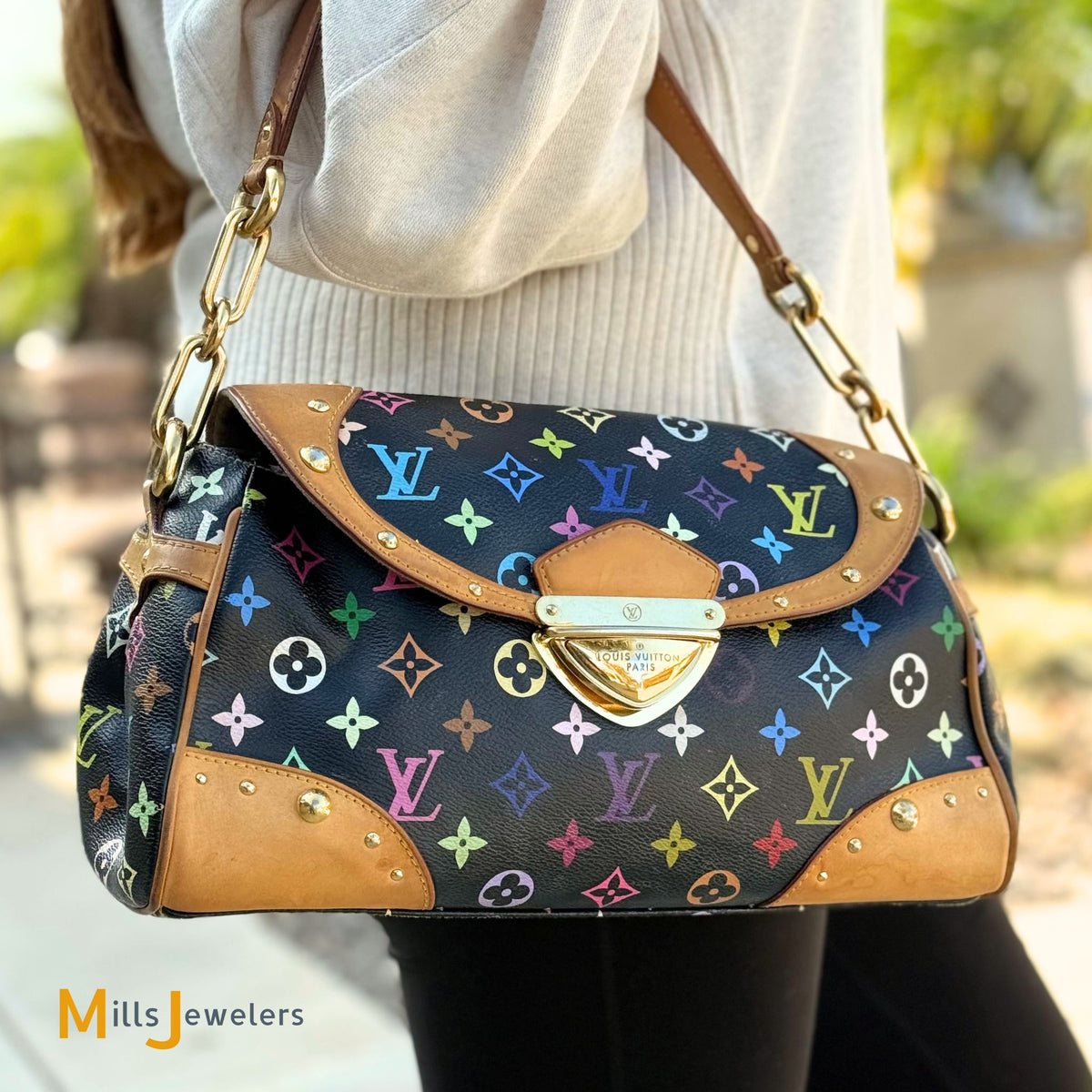 Louis Vuitton Beverly MM Multicolore Black Shoulder Bag 2006