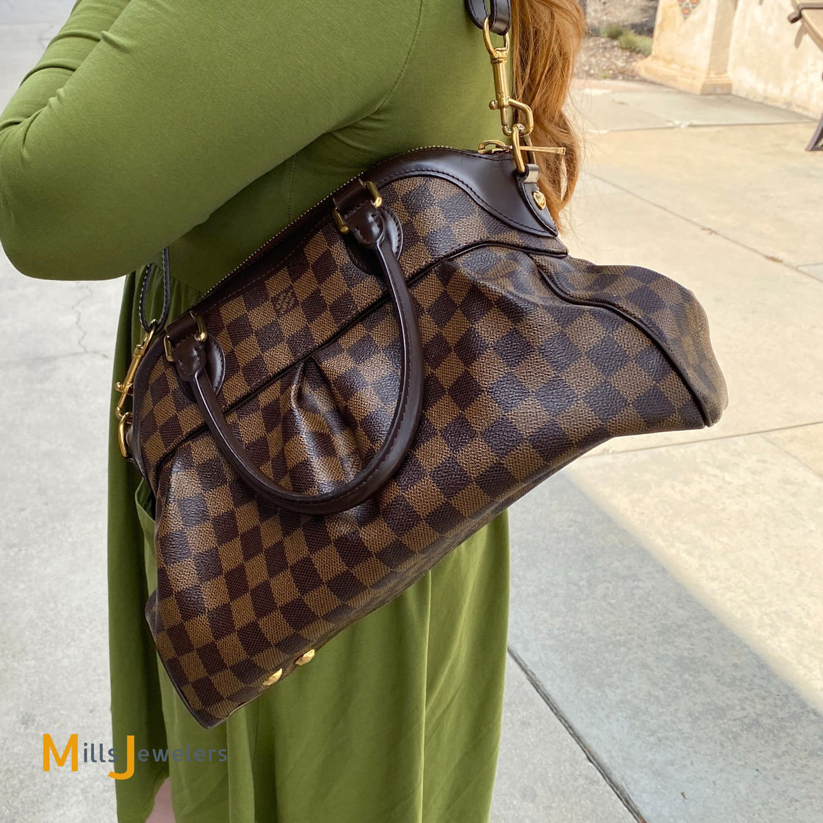 Louis Vuitton Trevi PM Damier Ebene Satchel Shoulder Bag – Mills Jewelers u0026  Loan