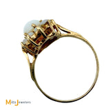 9K Yellow Gold Opal Cluster Ring Size 5.25