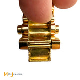 Vintage 18K Yellow Gold 67.5ct Citrine and 0.72ctw Diamond Link Bracelet