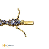 STS Jewelers Inc. 14K Yellow Gold 5.1ctw Tanzanite Marquise Tennis Bracelet