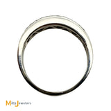 18K White Gold 0.37ctw Diamond 3 Row Band Ring Size 7.75