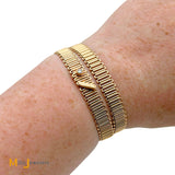 Vintage Tiffany & Co. 18K Rose Gold 0.10ct Diamond Ribbon Wrap Bracelet