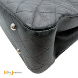 Chanel Quilted Caviar Leather Black Totes Classic Timeless Tote 2018-2019