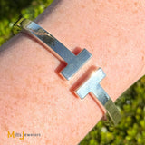 Tiffany & Co. 925 Tiffany T Square Cuff Bracelet Size Large