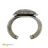 Loren Thomas Begay Sterling Silver 925 Navajo Large 55ct Oval Turquoise Cuff Bracelet