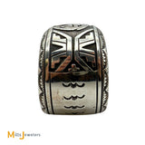 Vintage Thomas Singer Navajo Sterling Silver 925 Bear Cuff Bracelet